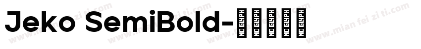 Jeko SemiBold字体转换
